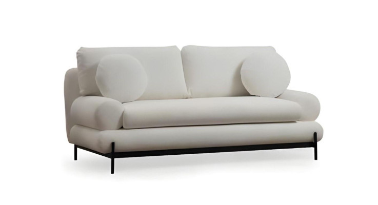 Ekskluzīvs moderns balts dīvānu komplekts ar 3-vietīgu, 2-vietīgu krēslu, 3 gabali