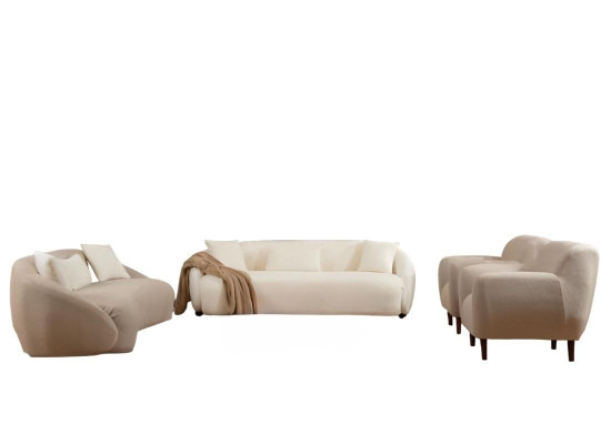 Elegants viesistabas komplekts 2x 3-sēdvietu dīvāni luksusa krēsli 3 gabali