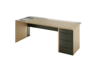 Melna-brūna dizaina biroja galds luksusa birojam