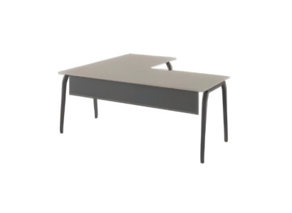 Modern pelēks koka stūra galds