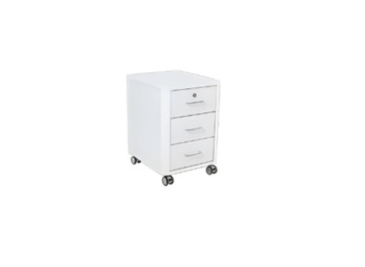 Mūsdienīga balta komoda luksusa biroja mēbelēm ar riteņiem