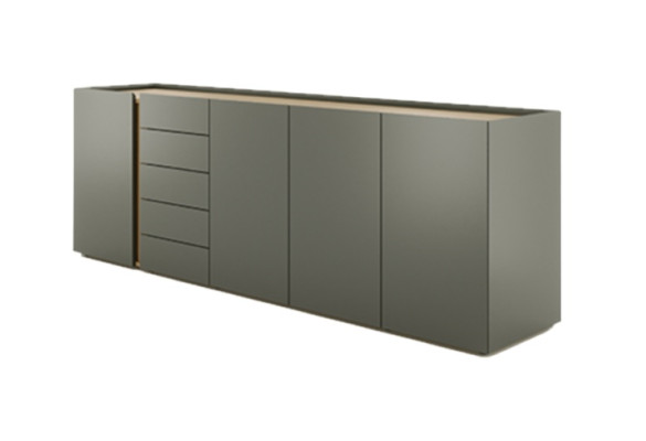 Eleganta pelēka dokumentu skapja moderna koka biroja mēbele