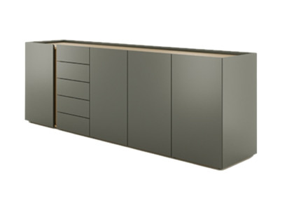 Eleganta pelēka dokumentu skapja moderna koka biroja mēbele