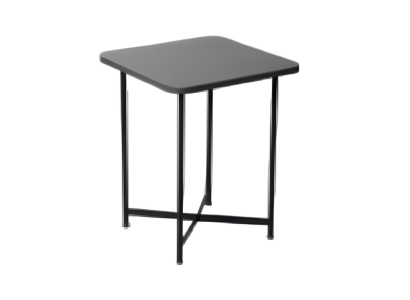 Vienkrāsains pelēks melns galdiņš birojam un viesistabai