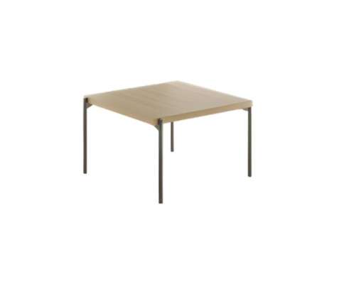 Eleganta koka galds ar nerūsējošā tērauda kājām