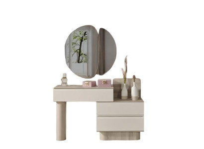 Luksusa tualetes galdiņa komplekts ar dizaina spoguli 2 daļās