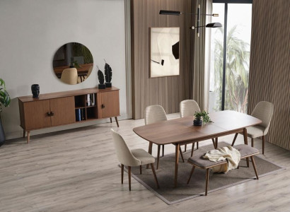 Ēdamistabas mēbeļu komplekts galds krēsla kombinācija grupā ēdamistabas komplekts 6 personām Ēdamistabas mēbeļu komplekts galds krēsla kombinācija grupā ēdamistabas komplekts 6 personām