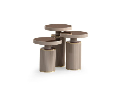 3-daļīgu beigu apaļo kafijas galdiņu komplekts moderns luksus jauns