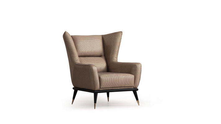 Atzveltns kluba krēsls ērts viesistabas mēbeļu polsterēts relaksācijas krēsls