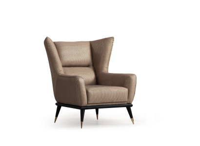 Atzveltns kluba krēsls ērts viesistabas mēbeļu polsterēts relaksācijas krēsls