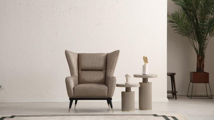 Atzveltns kluba krēsls ērts viesistabas mēbeļu polsterēts relaksācijas krēsls