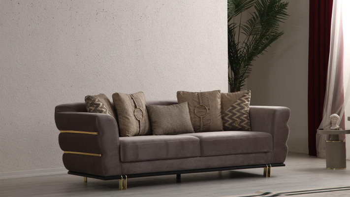 Pildīts trīsvietīgs dīvāns 230 cm