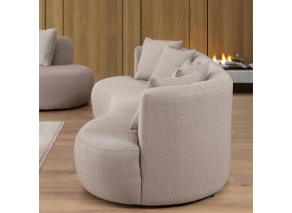 Trīs vietu dīvāns ar ainavu spilveniem 265cm