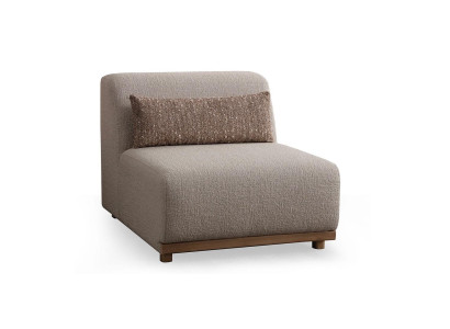 4-vietīgs auduma stūra dīvāns polsterēts bēšs dīvāns