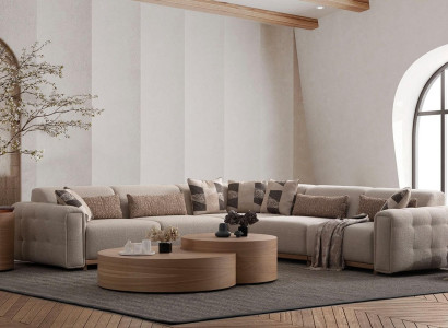 4 daļu stūra dīvānu komplekts