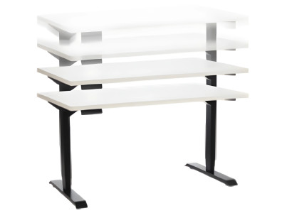 Elegants melns un balts augstuma regulējams birojs