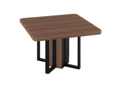 Brūna dizaina konferences galds, mazs kvadrātveida koks