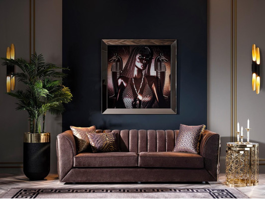 Mūsdienu 2-vietīgs luksusa dizaina dīvāns ar apdari jauns audums