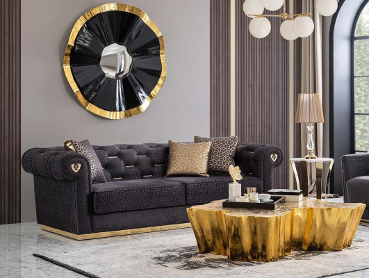 Trīs vietīgu dīvānu ar polsterējumu 240 cm