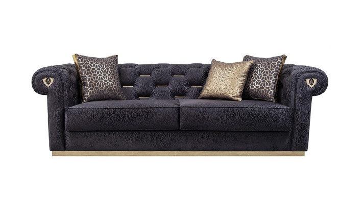 Trīs vietīgu dīvānu ar polsterējumu 240 cm