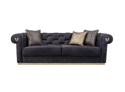 Trīs vietīgu dīvānu ar polsterējumu 240 cm