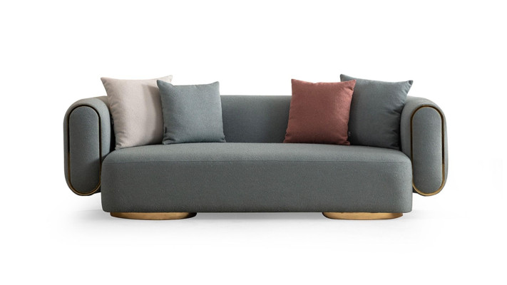 Dzīvojamās istabas mēbeļu komplekts dīvāns stūra krēsls ainava 4 gabali