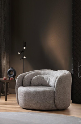 Apaļš atpūtas kluba krēsls individuāls atpūtas mēbelēm