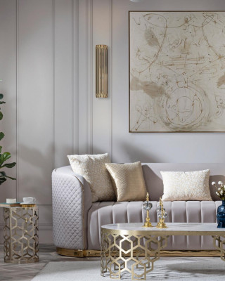 Pildīts dizaina dīvāns 3 sēdvietām