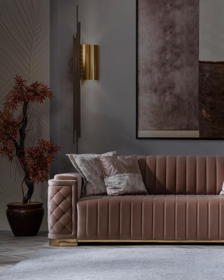 3+3+1 sēdvietu dīvānu komplekts Moderns luksusa dīvāna dizains