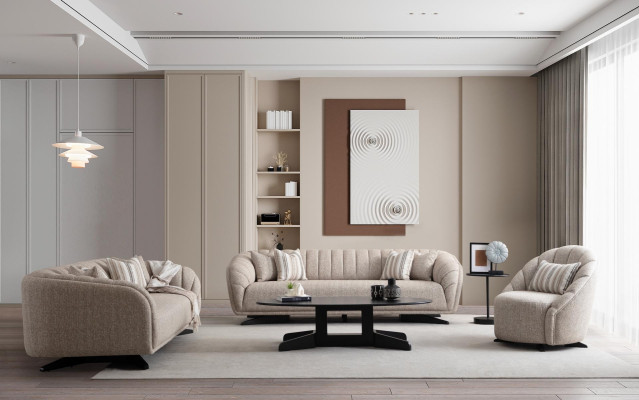 3-vietīgs dīvāns komplekts Modern Luxury Design Dīvāni Krēsli Jauns