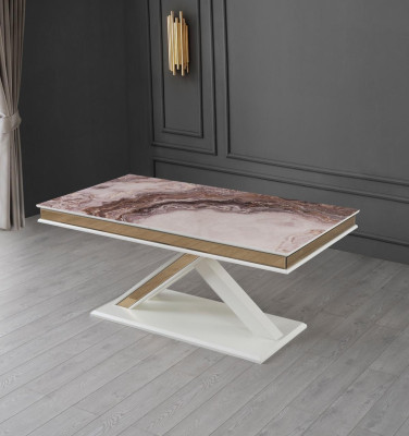 Luksusa ēdamgalda izvelkamais koka galds Moderns dizains ēdamistabai Jauns