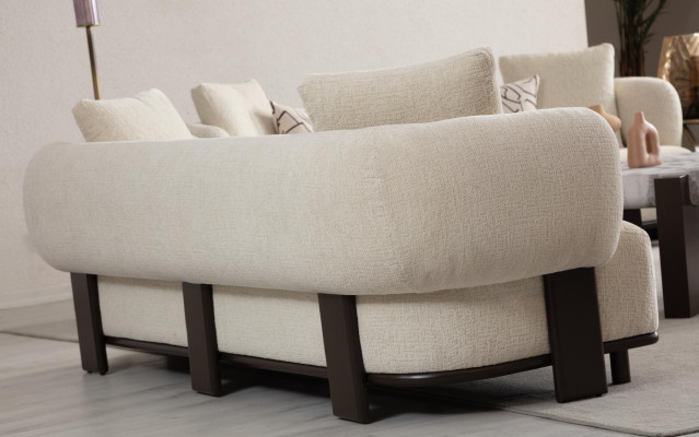 2x dīvānu komplekts 3-vietīgs balts moderns dizains