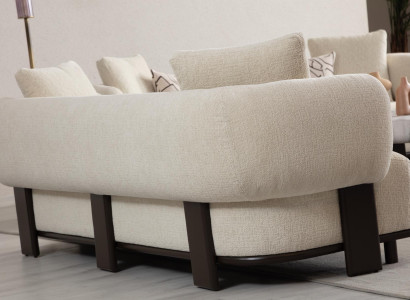 2x dīvānu komplekts 3-vietīgs balts moderns dizains