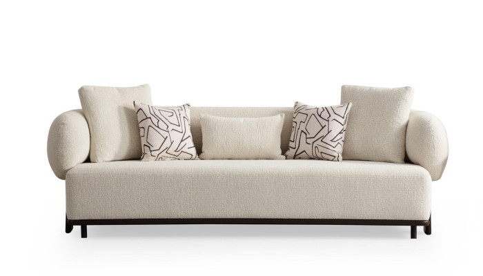 2x dīvānu komplekts 3-vietīgs balts moderns dizains