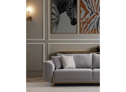 Dīvāns 3+3+1 vietas Jaunais dizains Dīvāni Krēsli Audums Relaks Moderns