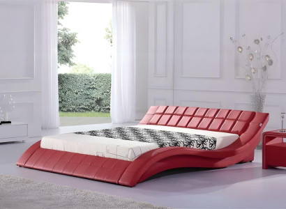 Divguļamā gulta dizaina sarkanā luksusa viesnīcas gulta 180x200