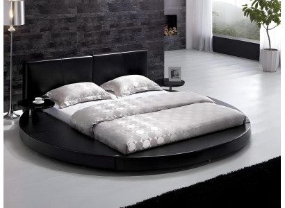 Divguļamais gultas rāmja luksusa izmērs viesnīcai pusaudžu istabai melnā krāsā