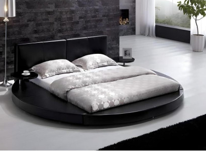 Divguļamais gultas rāmja luksusa izmērs viesnīcai pusaudžu istabai melnā krāsā