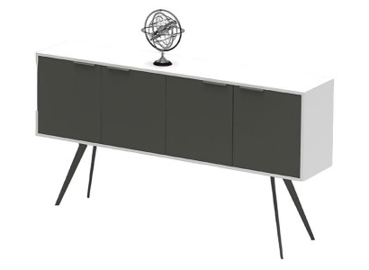 Biroja uzglabāšanas mēbele ar pelēkajiem baltiem atvilktnēm