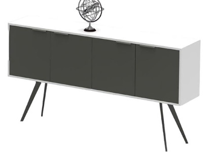 Biroja uzglabāšanas mēbele ar pelēkajiem baltiem atvilktnēm Biroja uzglabāšanas mēbele ar pelēkajiem baltiem atvilktnēm