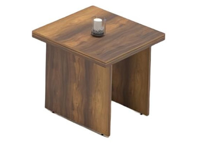 Kvadrāts koka galds, matēts palīggalds, birojs, brūns