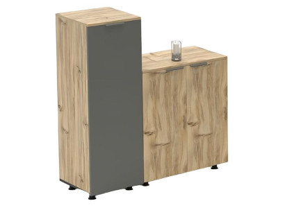 Divdurvju koka biroja skapis