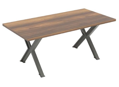 Modern brūns taisnstūra biroja galds