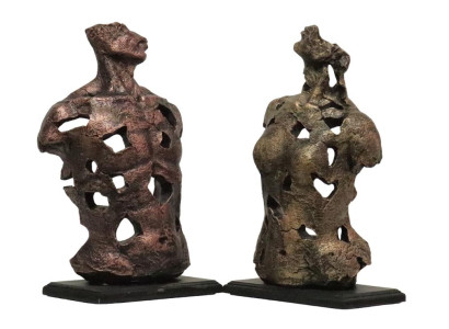 Abstrakta dekoratīvā skulptūra vīrietis, sieviete