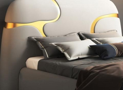 Mūsdienu pelēks un zelta gulta