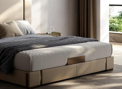 Mūsdienīgs luksusa gultas krāsa bežā