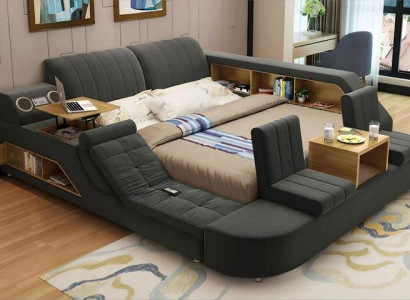 Mūsdienīgs daudzfunkcionāls gultas dizains