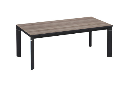 Mūsdienu brūna un melna mākslīgā koka kafijas galdiņš