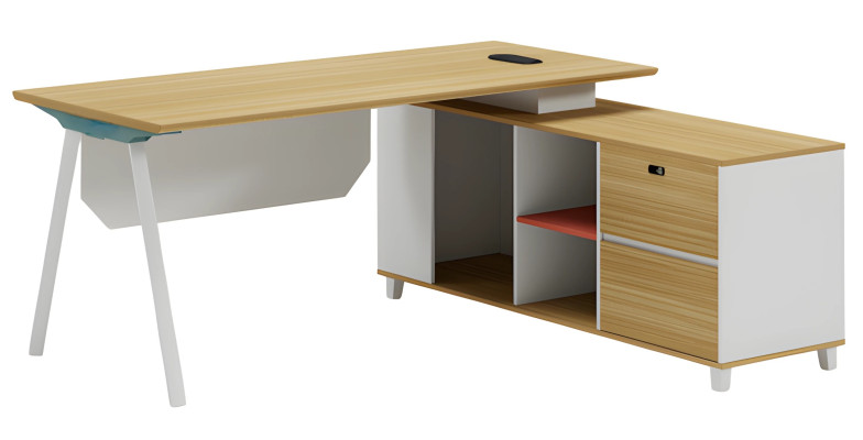 Mūsdienu balta koka izskata glabāšanas galds