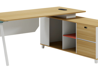 Mūsdienu balta koka izskata glabāšanas galds